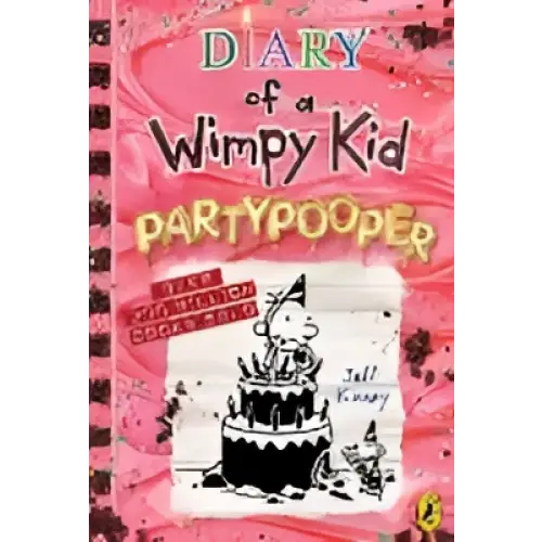 Pink boekomslag Dagboek van een Loser: Party Pooper met cartoonillustraties